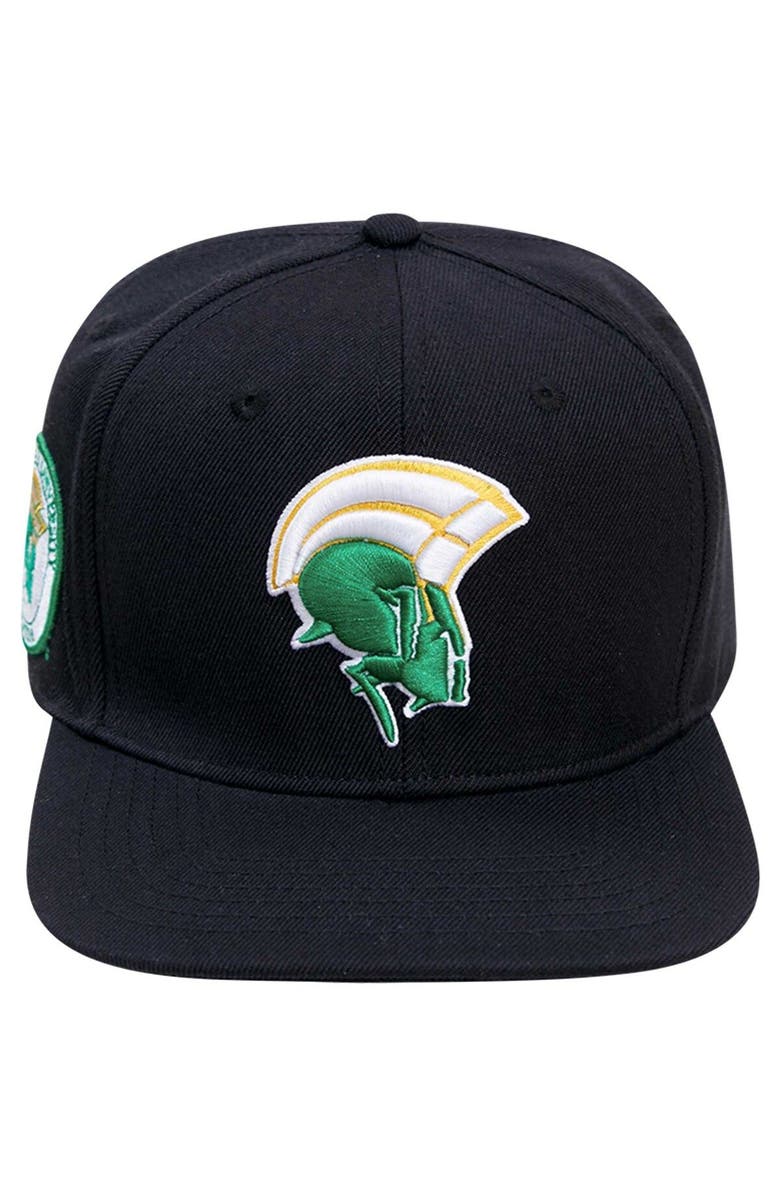 PRO STANDARD Men's Pro Standard Black Norfolk State Spartans Arch Over Logo Evergreen Snapback Hat, Alternate, color, 