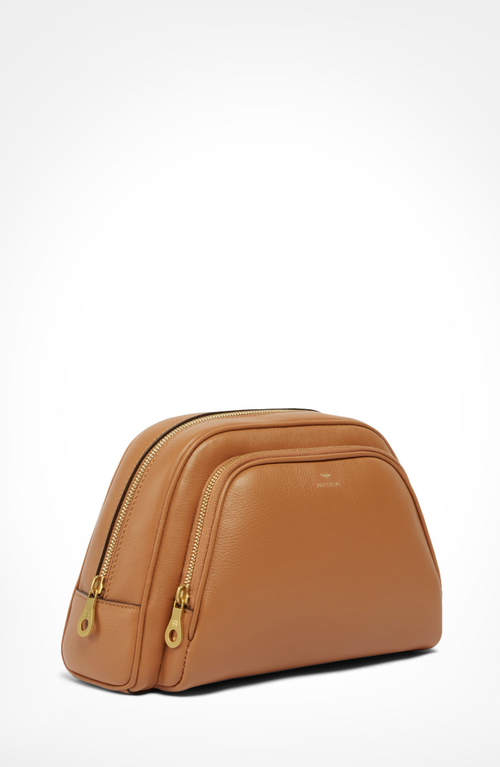 Aviteur Necessaire Calfskin Zipped Toiletry Bag In Brown