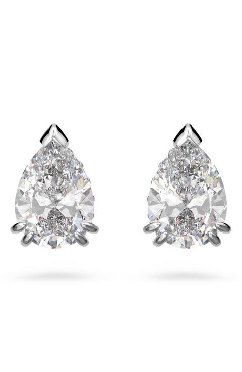 Millenia Pear Crystal Stud Earrings
