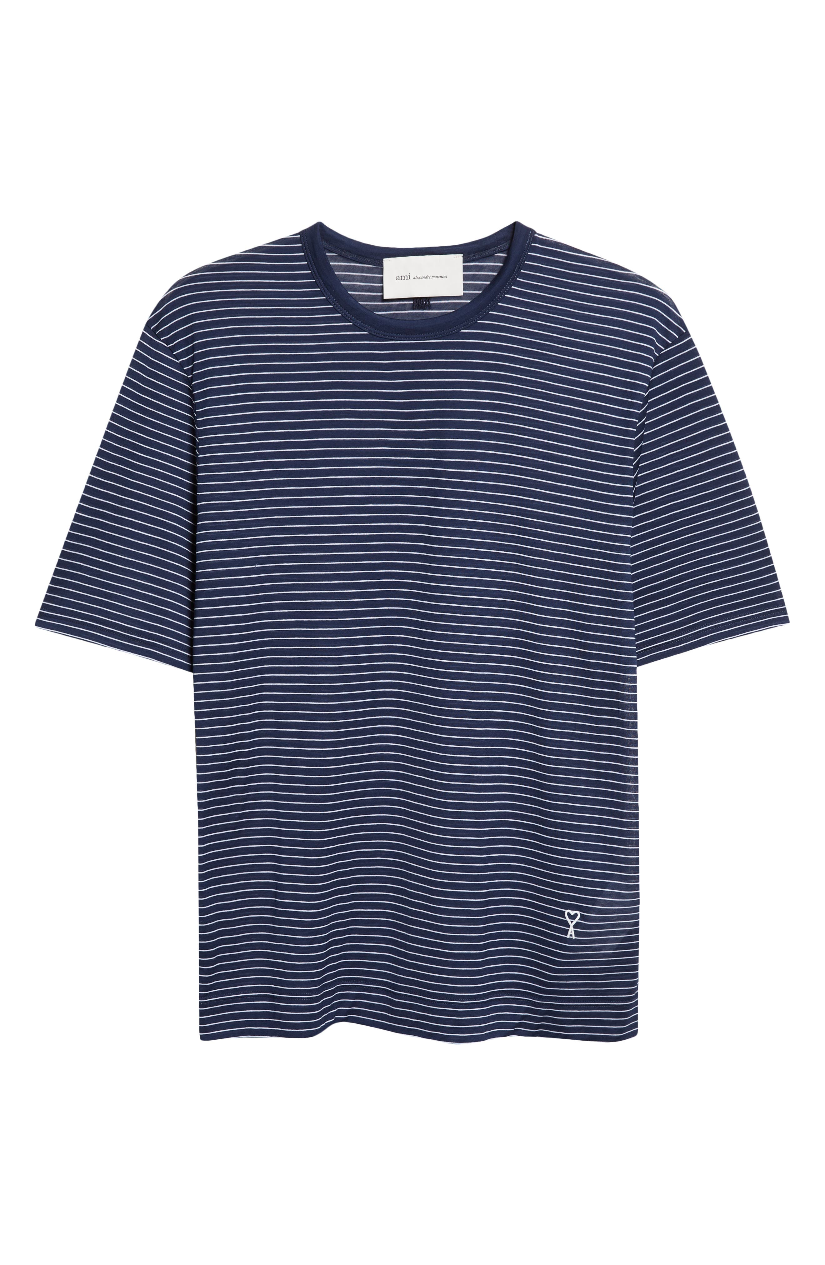 AMI PARIS Classic Fit Stripe T-Shirt (Men) | Nordstrom