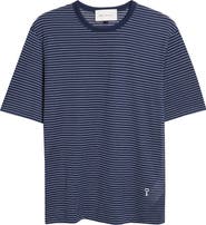 AMI PARIS Classic Fit Stripe T-Shirt