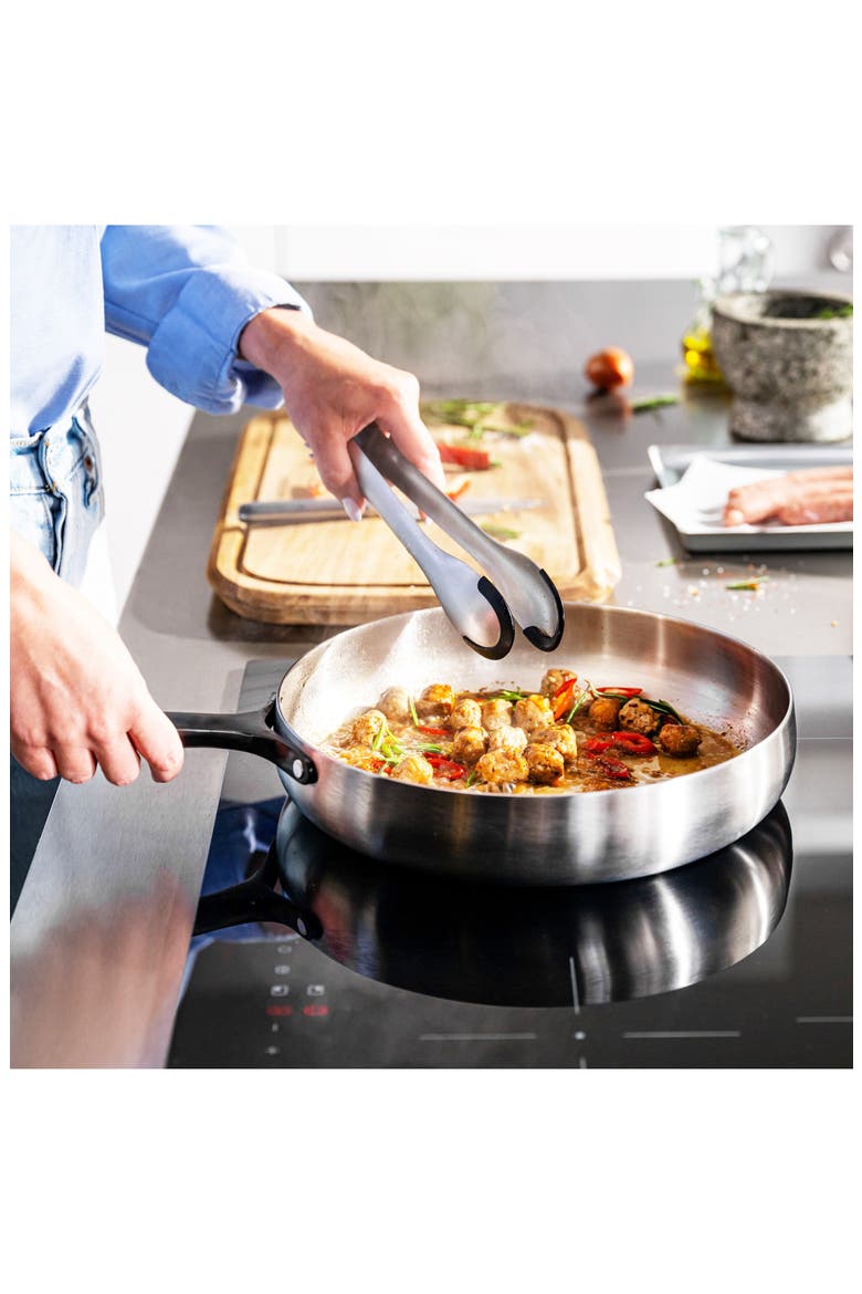 Belly Tri-Ply Stainless Steel Skillet, Alternate, color, SMOKEY BLACK