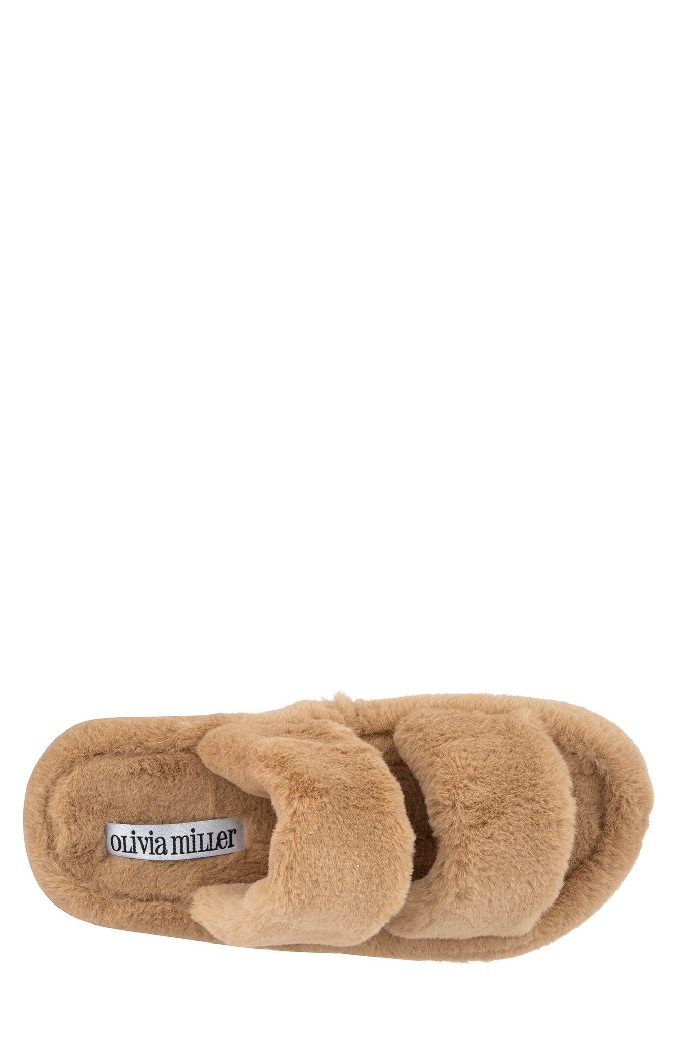 OLIVIA MILLER Ortona Faux Fur Platform Sandal, Alternate, color, 