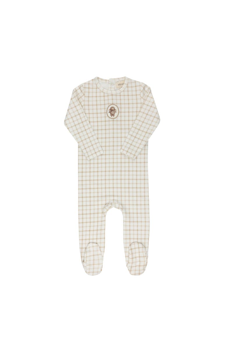 Ely's & Co. Modal French Terry Plaid Sheep Collection - Footie, Main, color, Beige