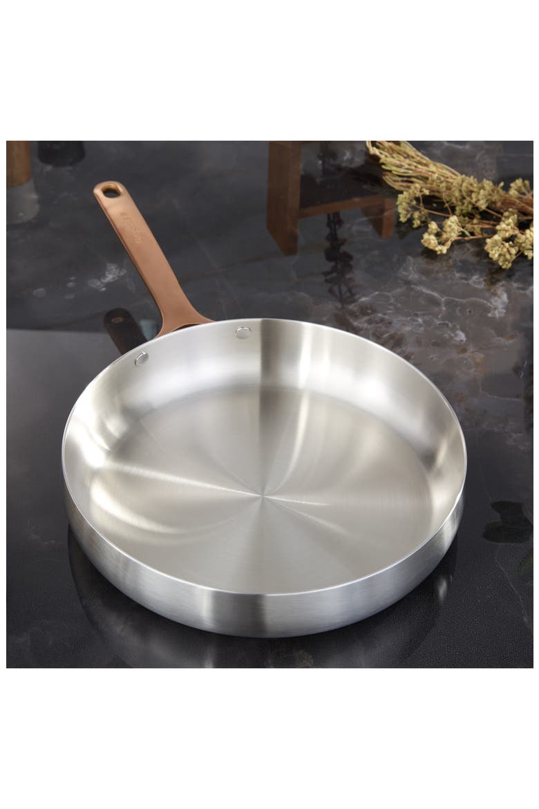 Belly Tri-Ply Stainless Steel Skillet, Alternate, color, WARM BLUSH