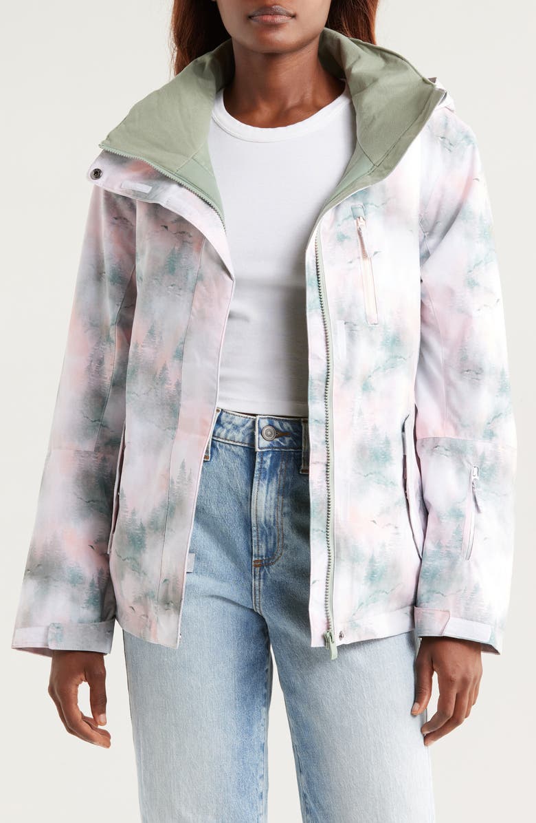 Roxy Jetty Water Repellent Hooded Technical Snow Jacket, Main, color, 