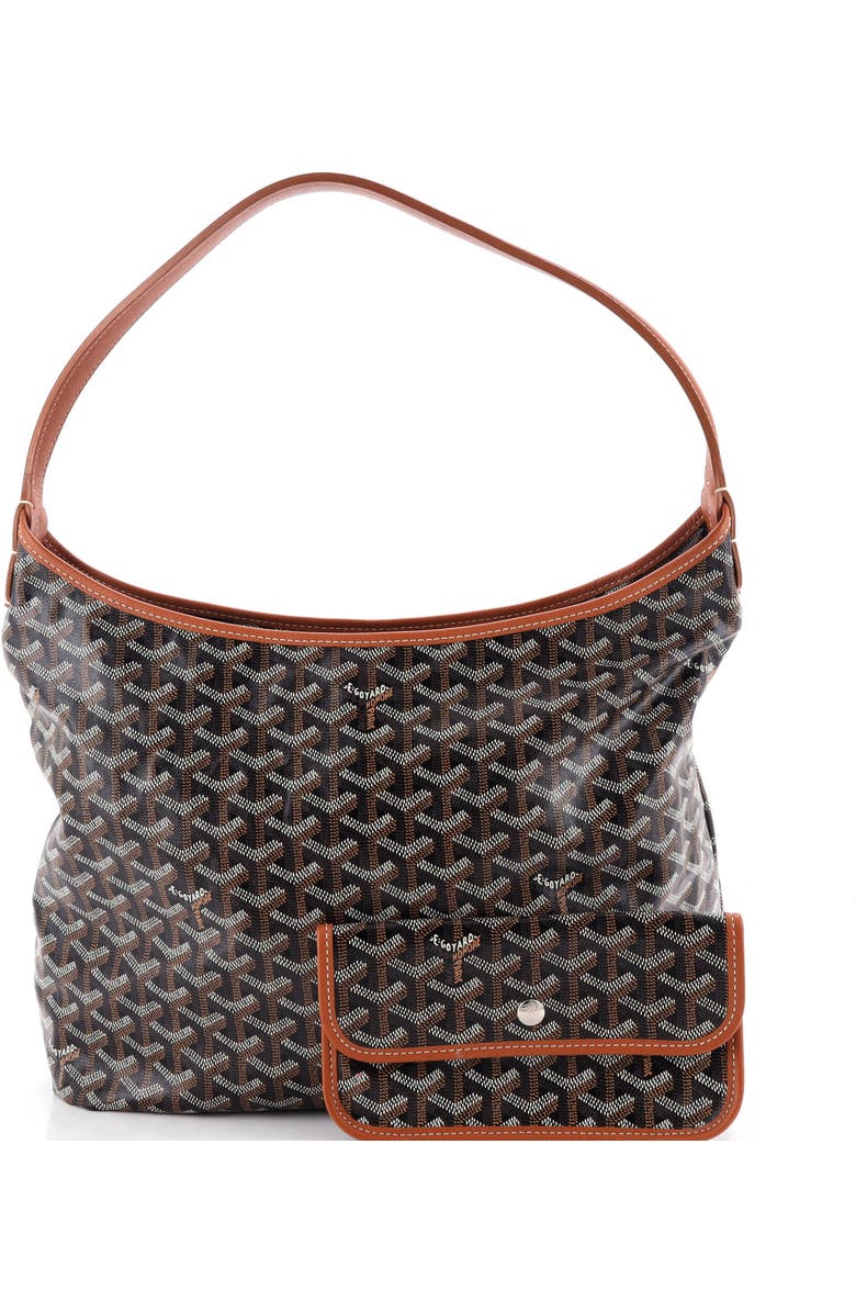 Pre-Owned Goyard Boheme Hobo Coated Canvas, Alternate, color, Brown