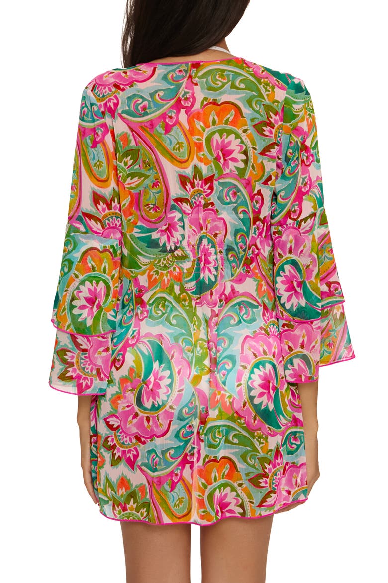 La Vie Chiffon Cover-Up Tunic, Alternate, color, PINK