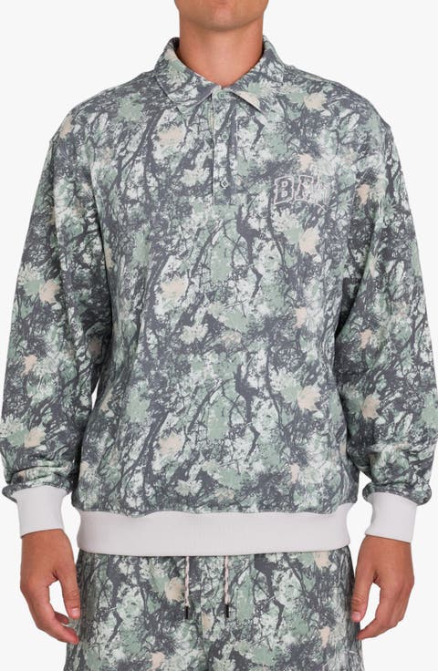 French Terry Long Sleeve Polo