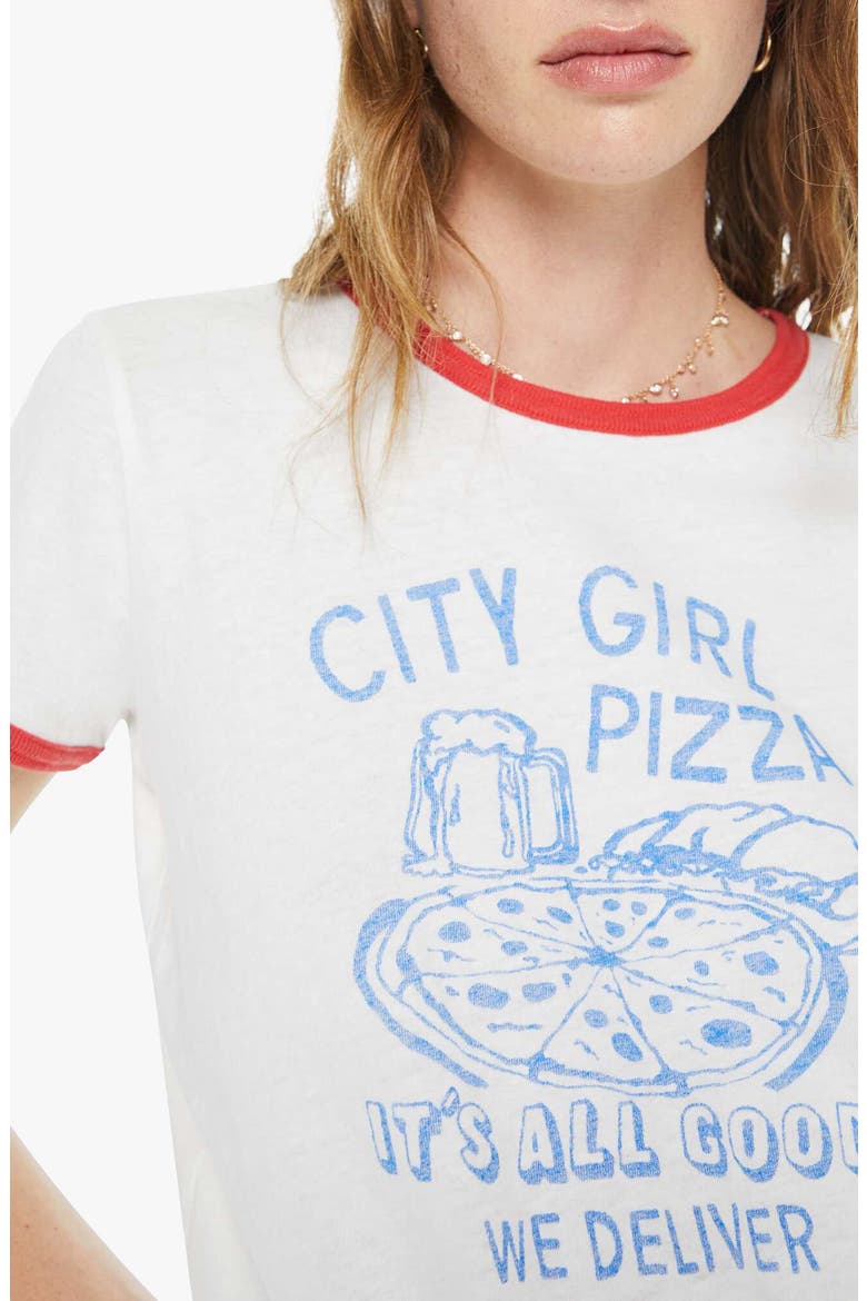 Lil Goodie Goodie Ringer T-Shirt, Alternate, color, CITY GIRL PIZZA