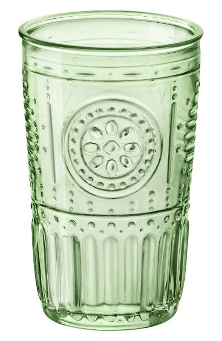 Luigi Bormioli Romantic Cooler Set of 4 Tumbler Glasses, Main, color, Pastel Green