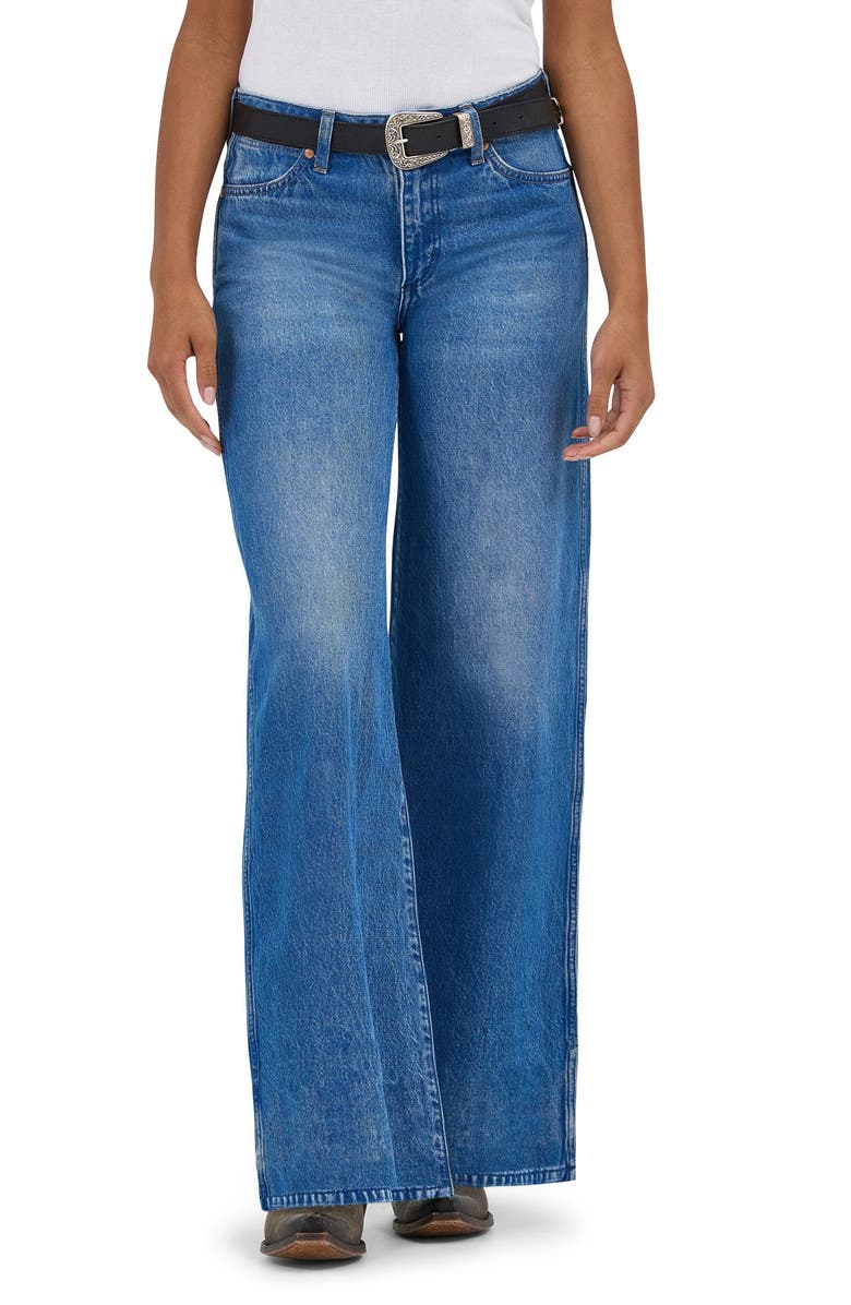 Wrangler World Wide High Waist Wide Leg Jeans, Main, color, Ranch Housedown