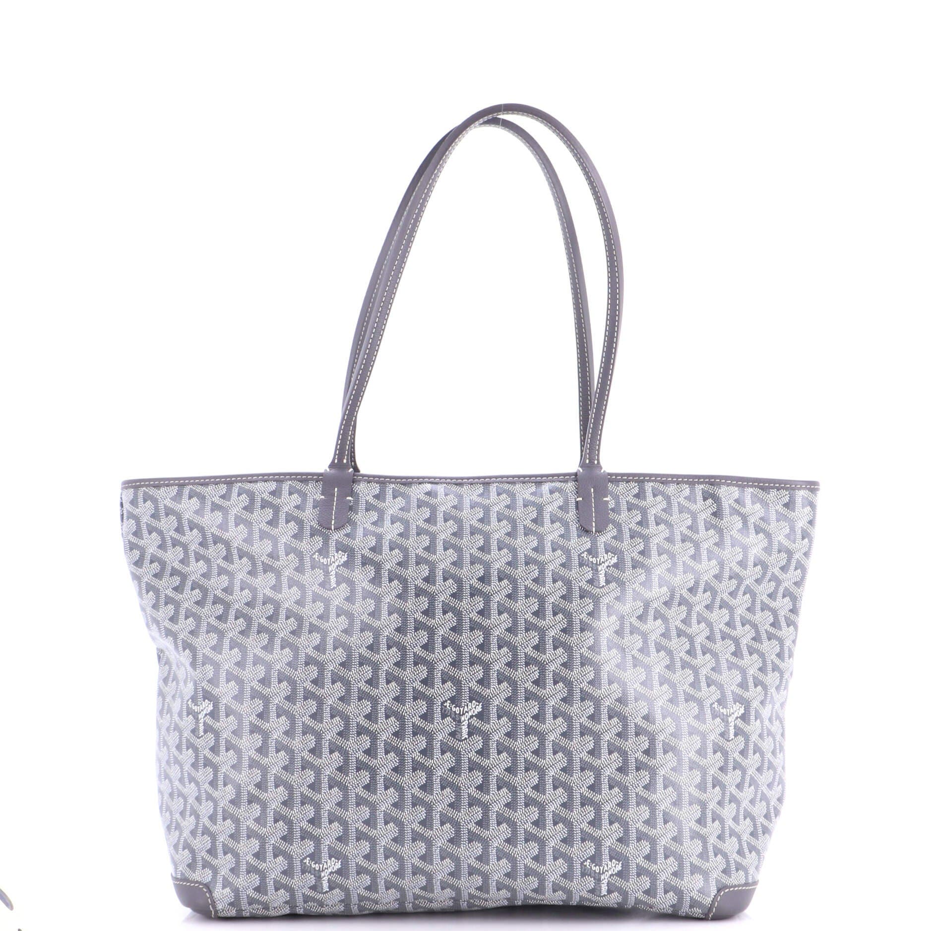 Pre-Owned Goyard Artois Tote Coated Canvas MM, Main, color, Gray