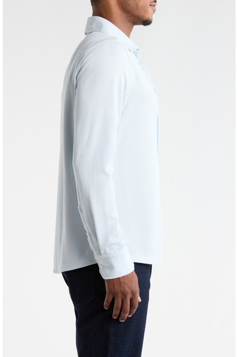 Tyrek Jersey Button-Up Shirt, Alternate, color, BLUE HAZE