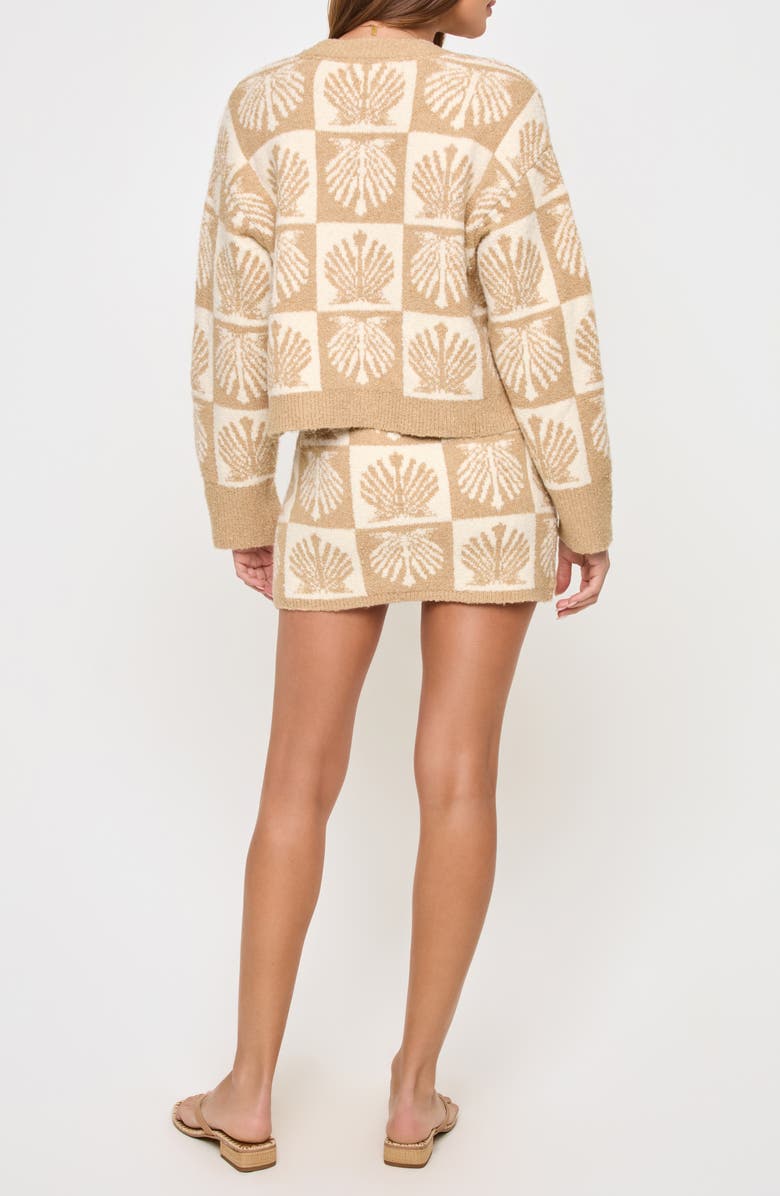 LSPACE Shell Be There Cover-Up Cardigan, Alternate, color, Seashell Jacquard