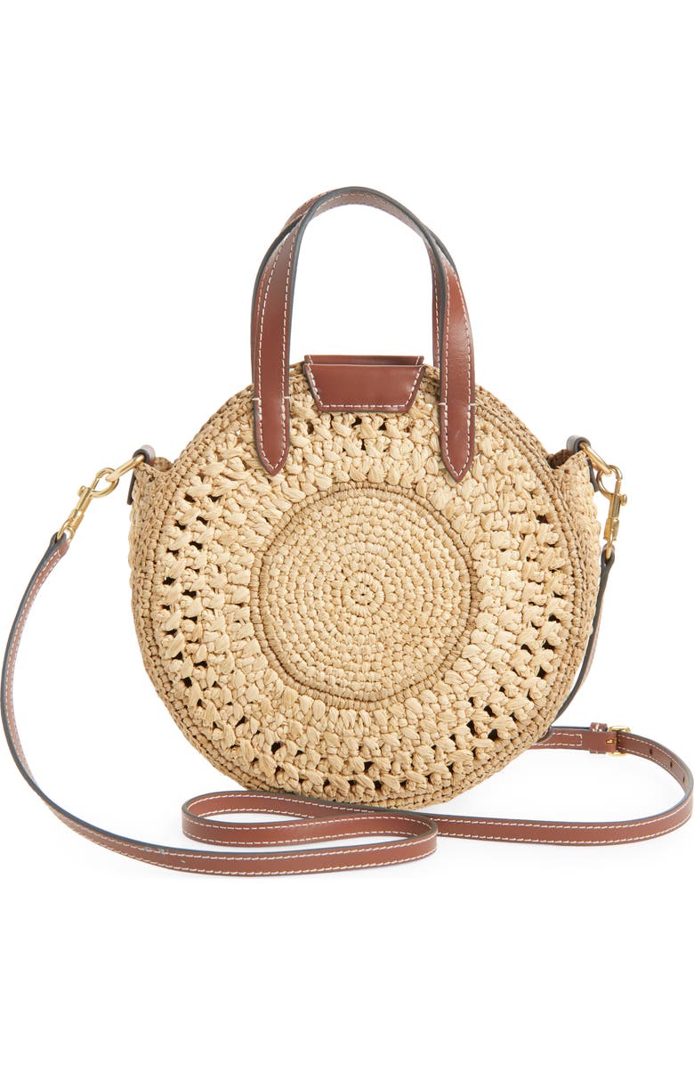 Anya Hindmarch Small Bow Round Raffia Tote, Alternate, color,