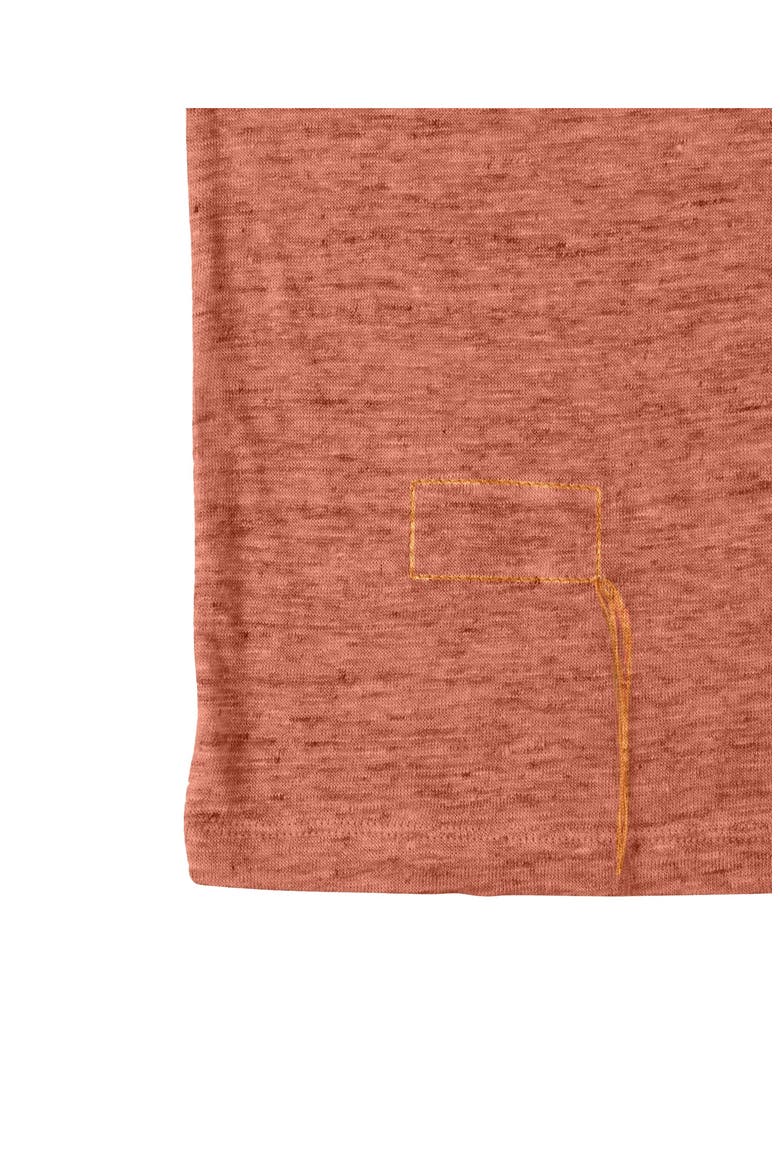 Long Sleeve Linen T-Shirt, Alternate, color, Red