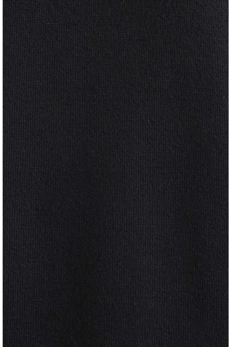 Mixed Media Quilt Front Wool Cardigan, Alternate, color, BLACK/ BLACK