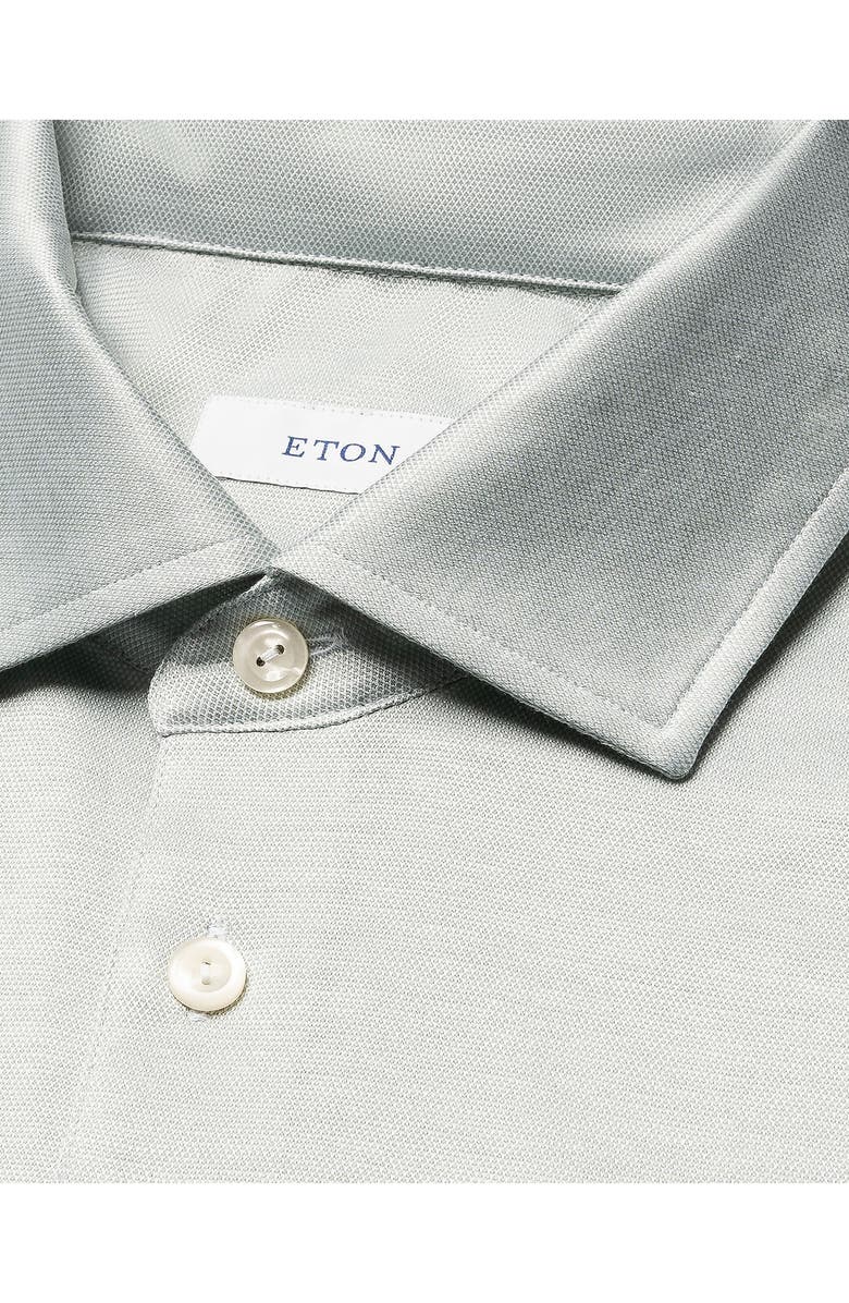 Eton Filo Di Scozia Jacquard Polo, Alternate, color, Medium Green