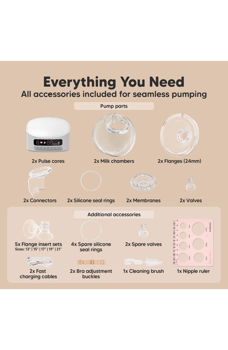 KeaBabies Pulse Breast Pump with Accessories, Alternate, color, Zen