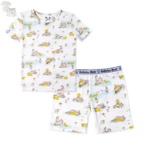 Tiny Tails Tales Kids 2-Piece Short Sleeve & Shorts Pajama Set