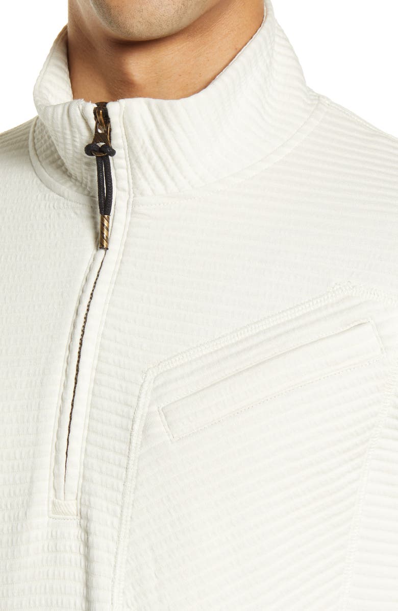 Billy Reid Double Knit Half-Zip Pullover, Alternate, color, Tinted White
