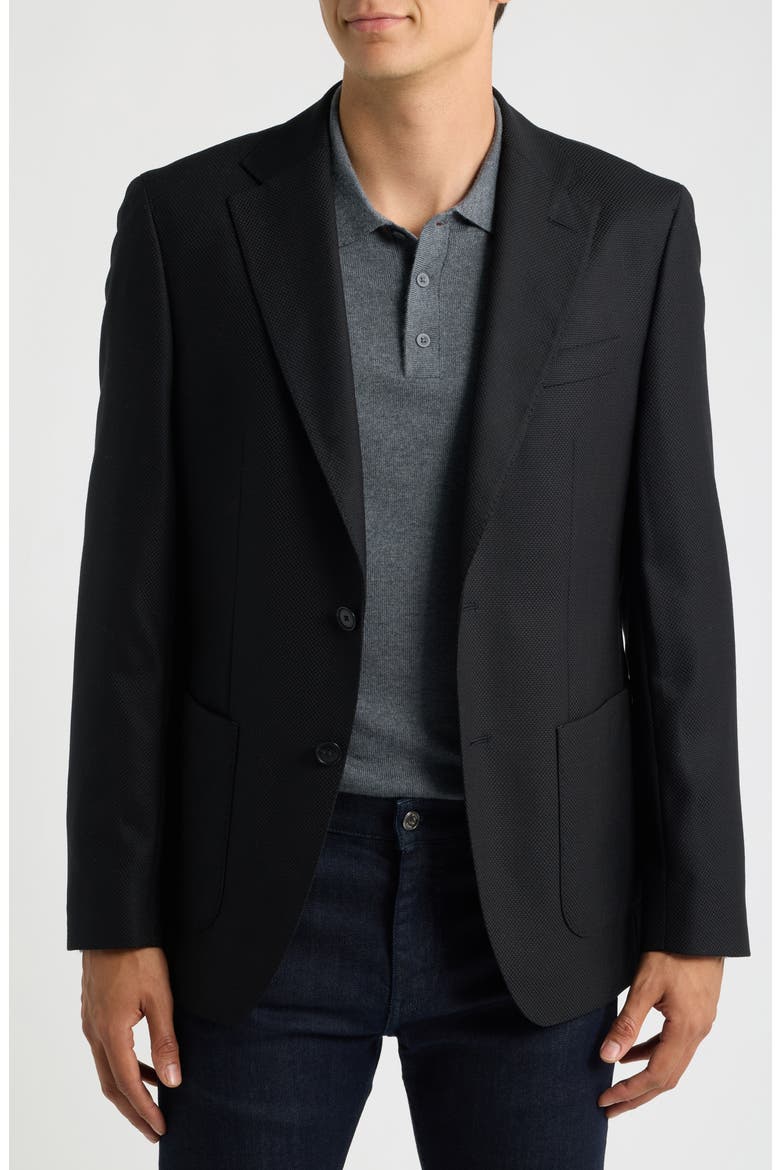 Hutson Wool Sport Coat, Alternate, color, BLACK