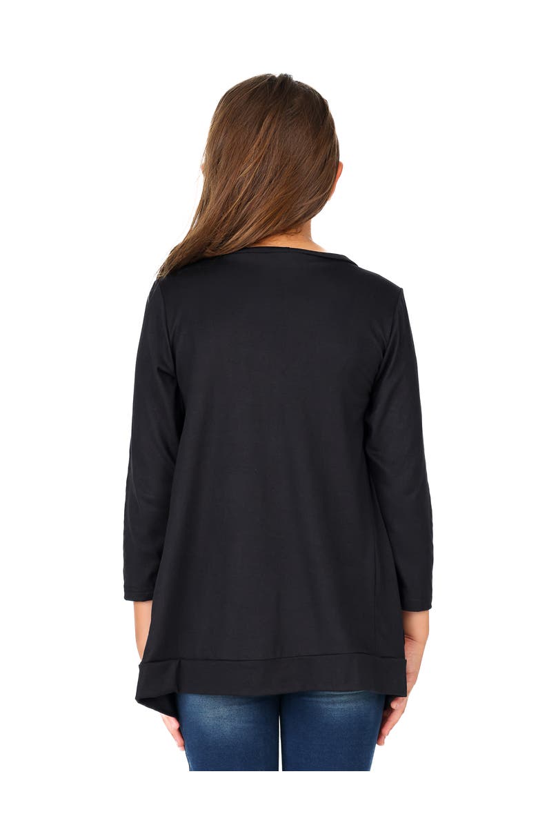 24sevenKid Open Front Long Sleeve Pocket Cardigan, Alternate, color, Black