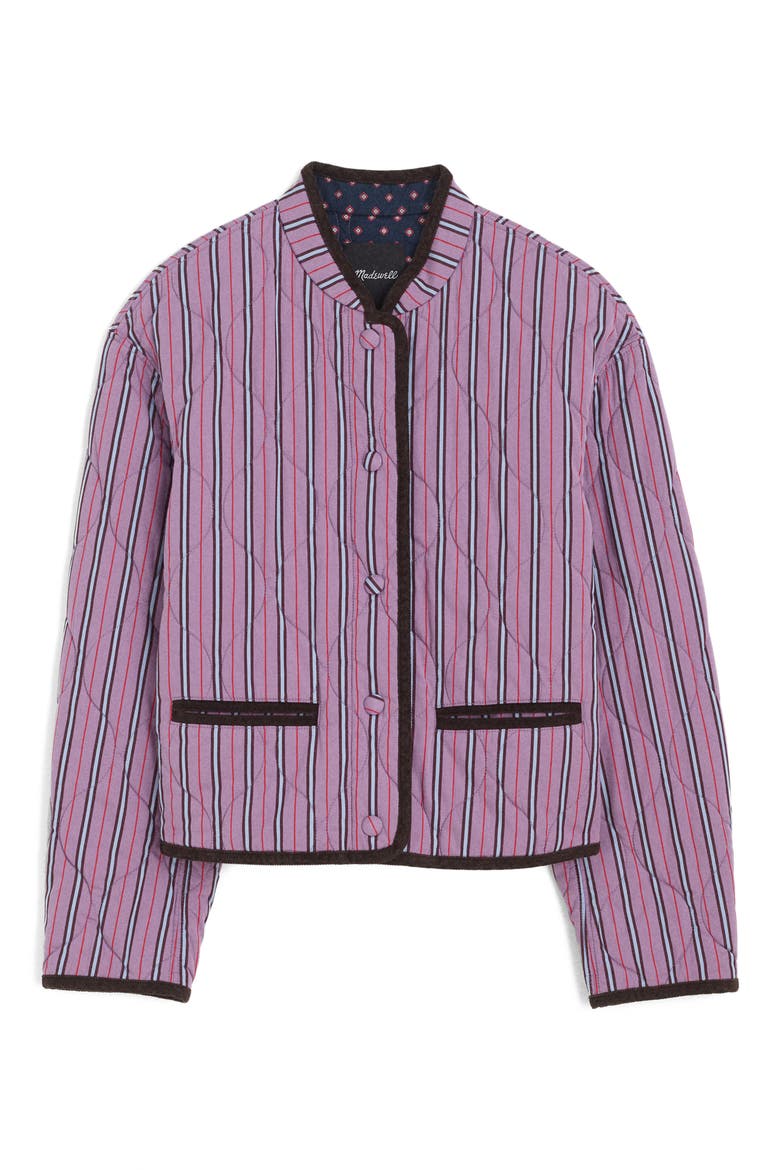 Quilted Liner Jacket, Alternate, color, ANTIQUE MAUVE STRIPE