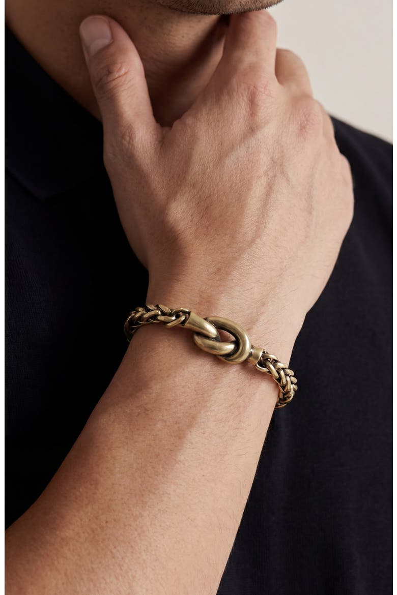 Men's Twisted Titan Bracelet, Alternate, color, BRASS