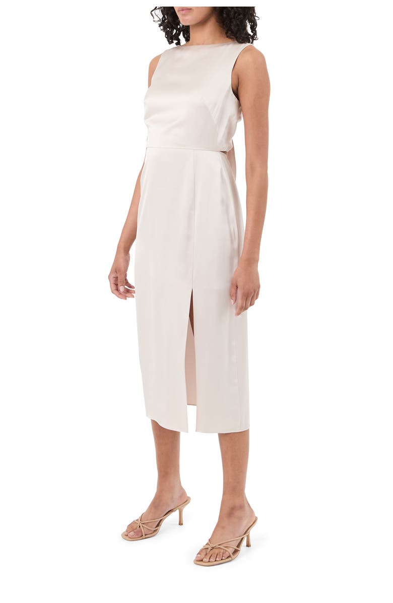 Trina Turk Mochi Satin Sheath Dress, Alternate, color, Sancerre