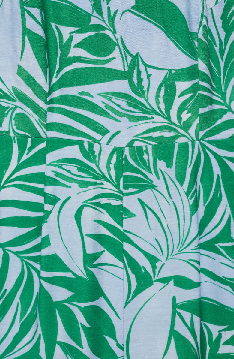 MANGO Palm Frond Print Jumpsuit, Alternate, color,