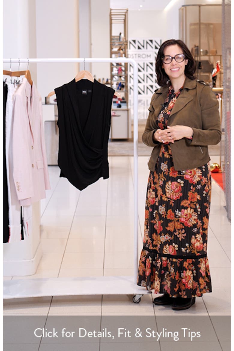 Euna Sleeveless Faux Wrap Top video