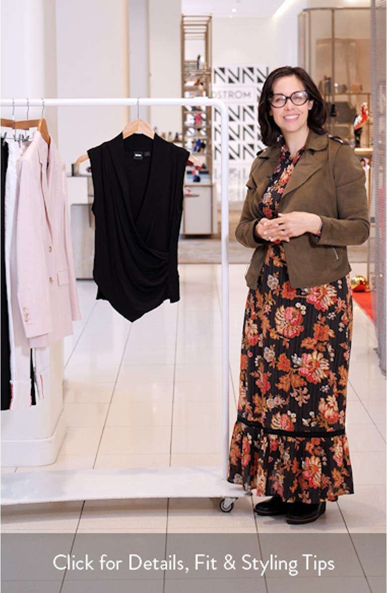 Euna Sleeveless Faux Wrap Top, sales video thumbnail