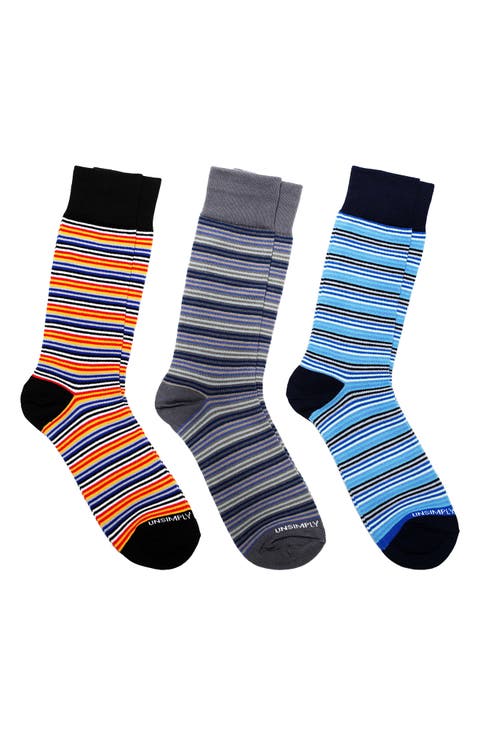 Assorted 3-Pack of Crew Socks