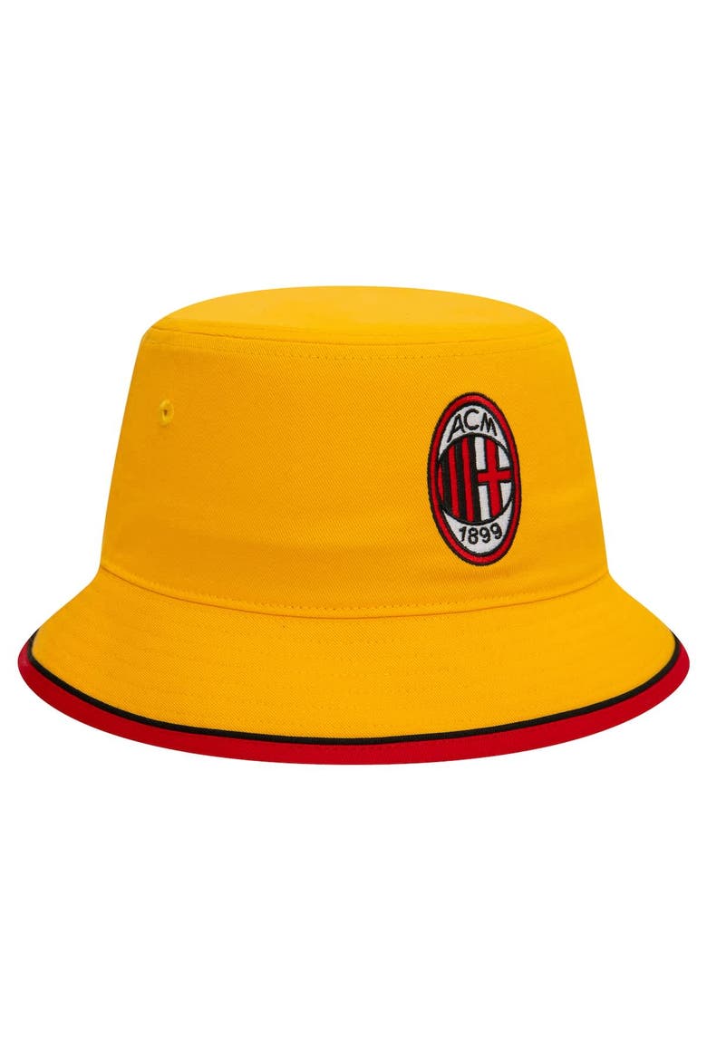 Men's New Era Yellow AC Milan 2011 Bucket Hat, Alternate, color, Yellow