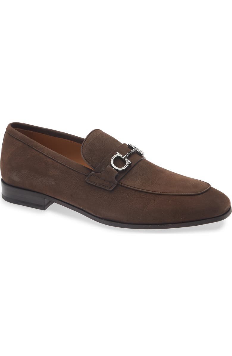 FERRAGAMO Balty Double Gancio Bit Loafer, Main, color, Bark Moro Biscotto