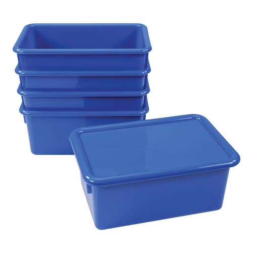 Kaplan Early Learning Company Storage Bins With Lids In Blue