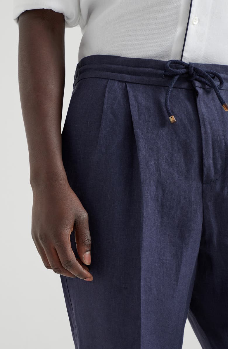 Brunello Cucinelli Leisure fit trousers with double pleats, Alternate, color, 