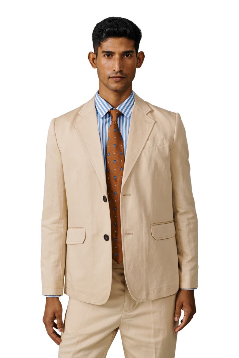 Pasmore Tailored Linen Blend Blazer, Main, color, Sand
