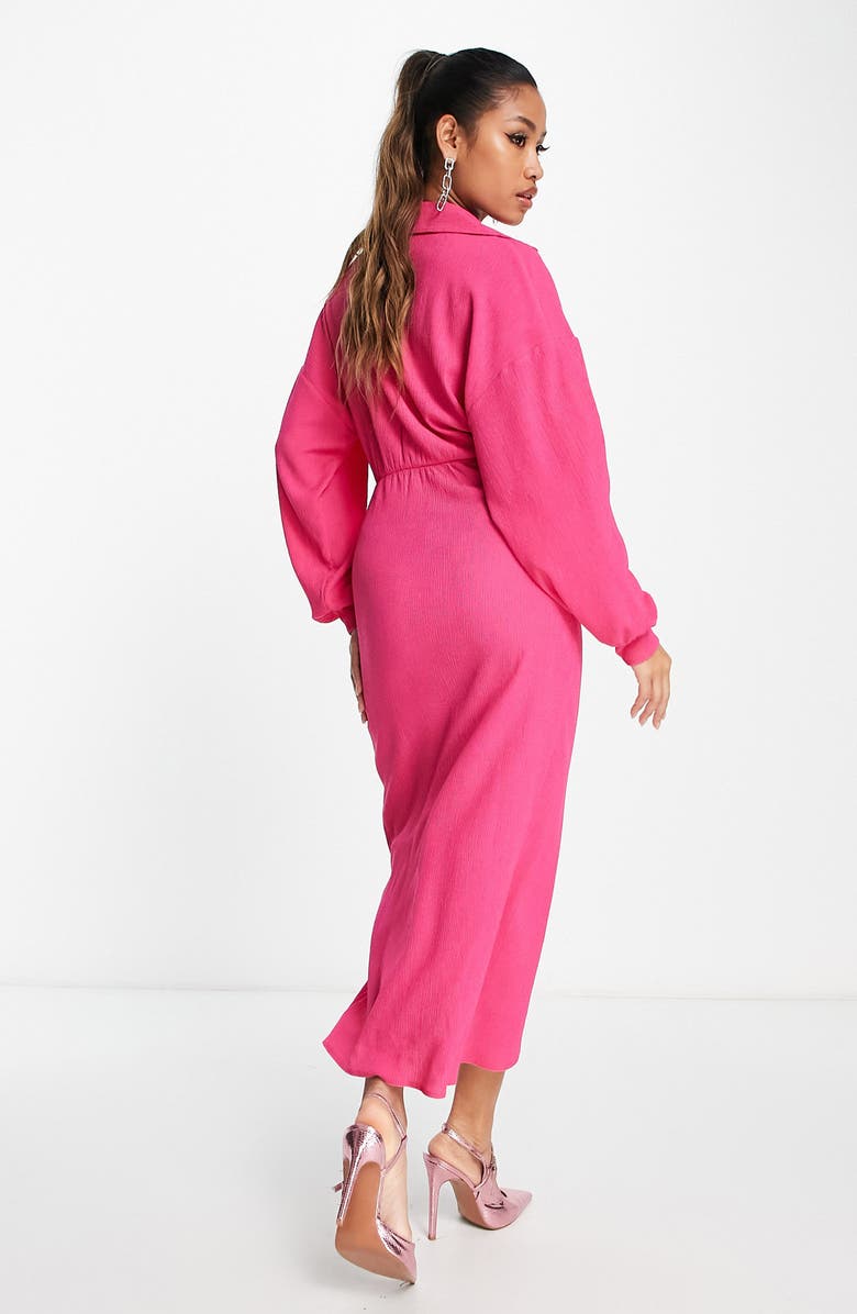 ASOS DESIGN Long Sleeve Tulip Hem Dress, Alternate, color, 