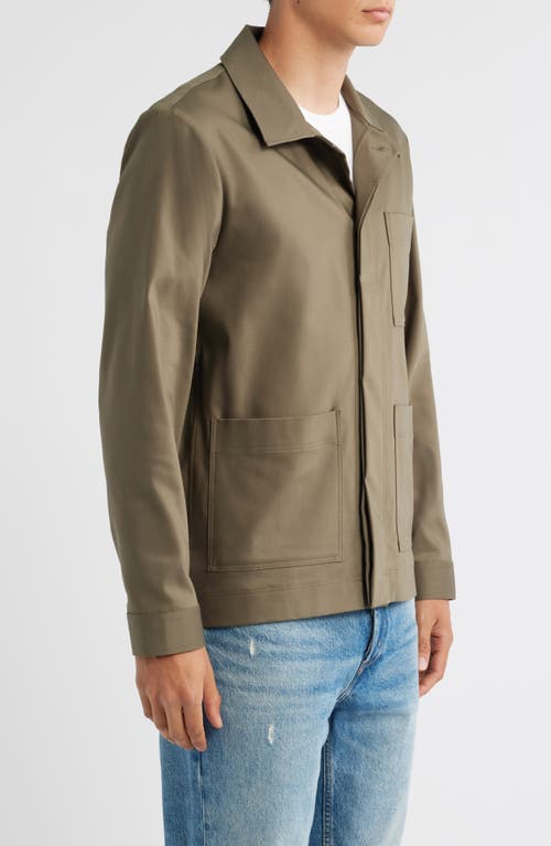 Nn07 Gabe 1710 Twill Chore Jacket In Brown