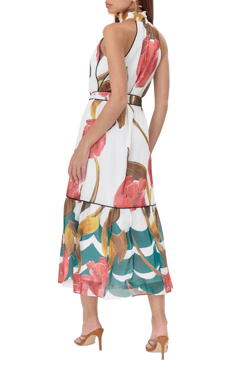 Adelyn Rae Floral Halter Dress, Alternate, color,