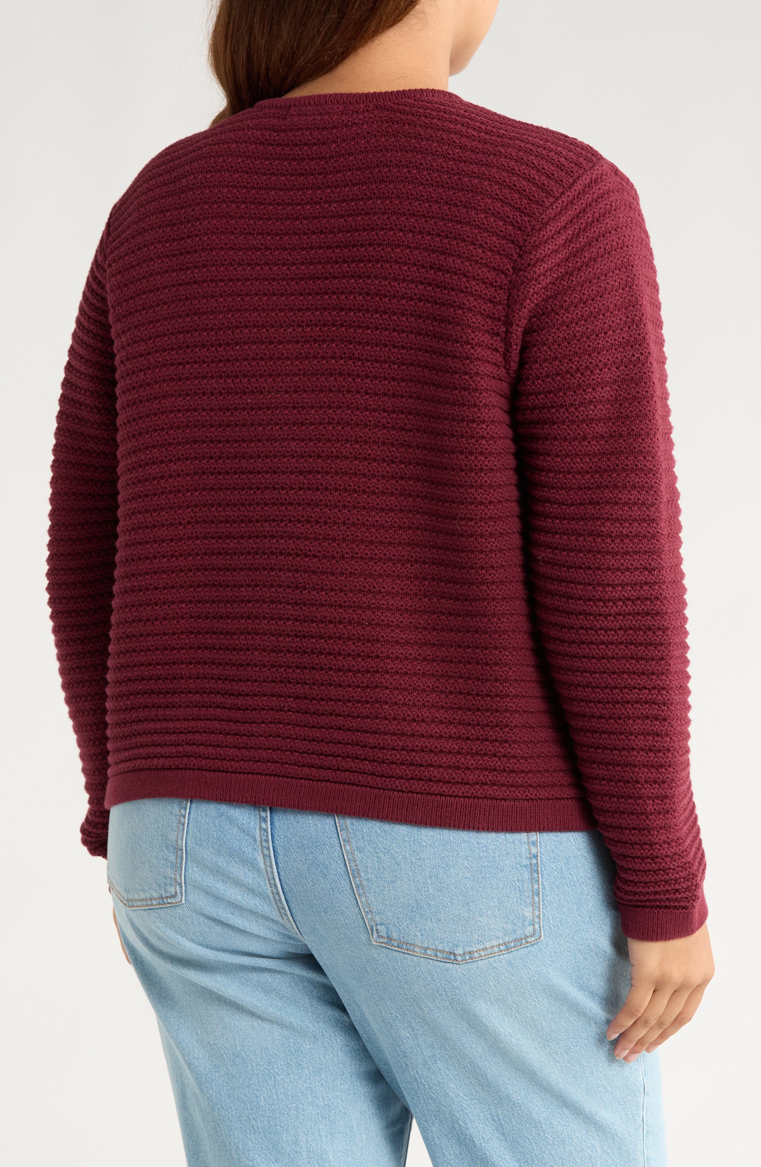 Ottoman Stitch Sweater Jacket - image 4