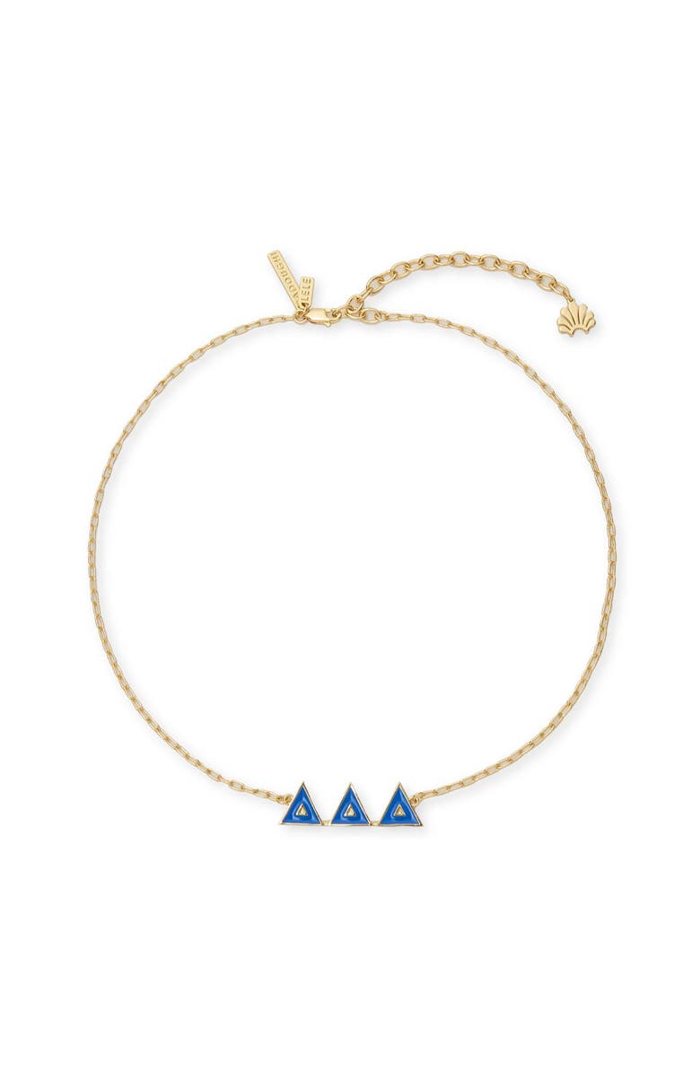 Lele Sadoughi Delta Delta Delta Charm Necklace, Main, color, Gold 720