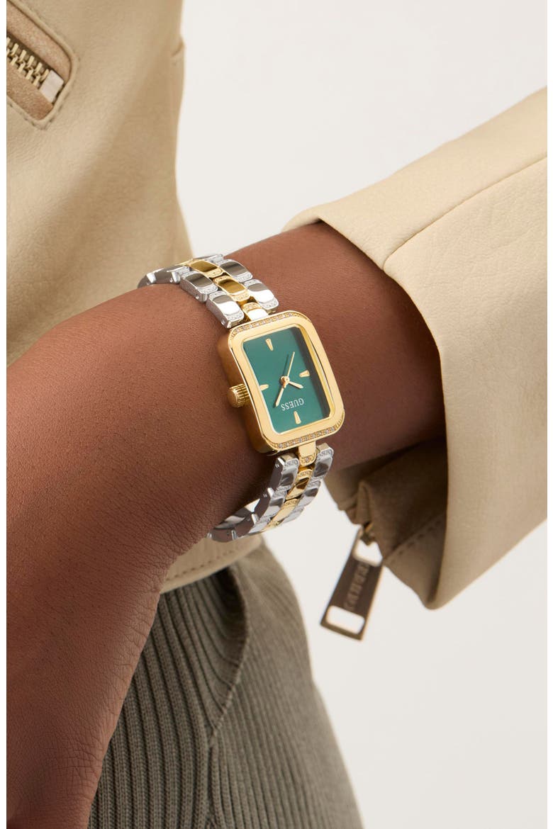 Isla Tank Two-Tone Bracelet Watch, 22mm, Alternate, color, GOLD
