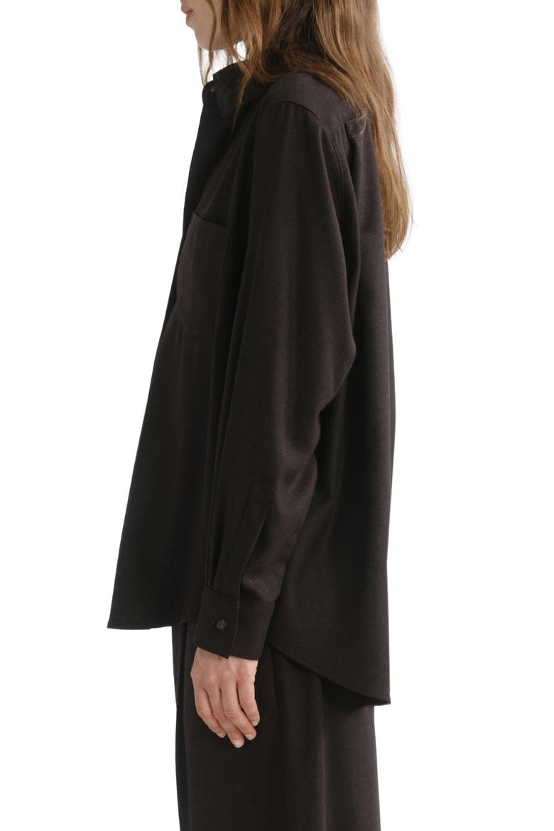 Aris Felted Wool Blend Shirt, Alternate, color, CHOCOLATE HEATHER DK BRN HEA