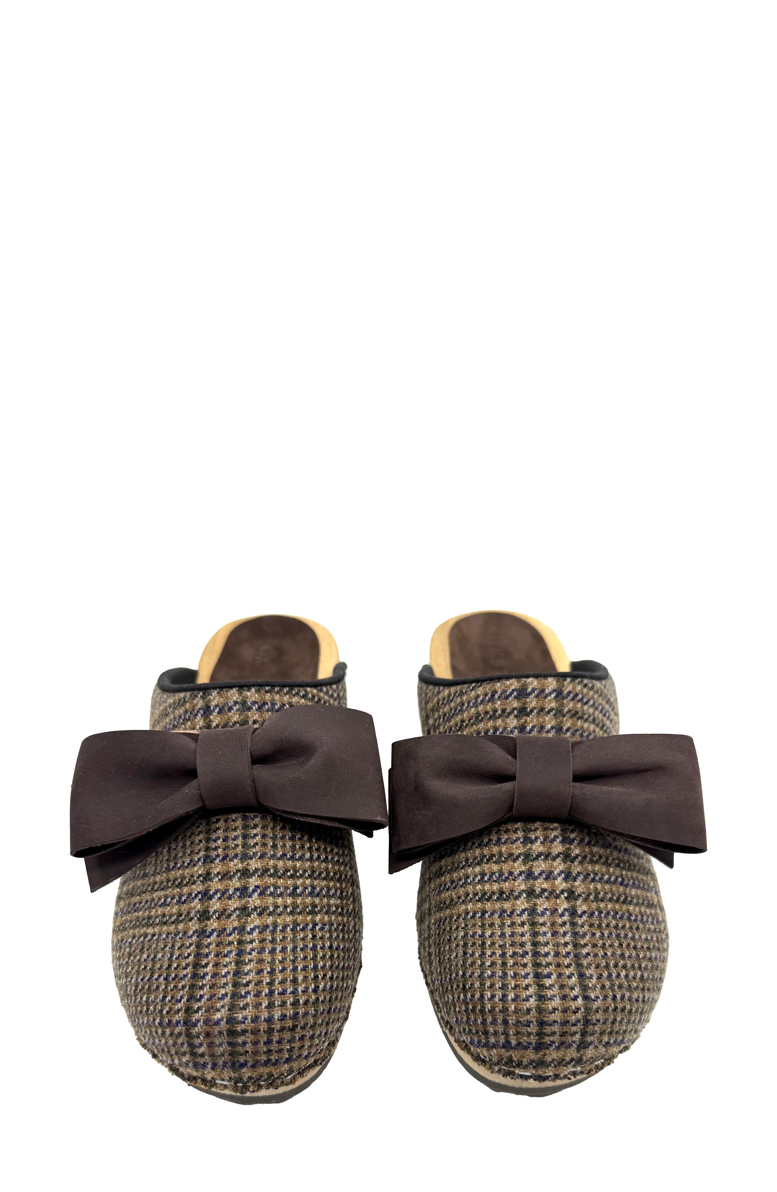 KUNSTEN Embla Bow Clog, Alternate, color, Harris Tweed