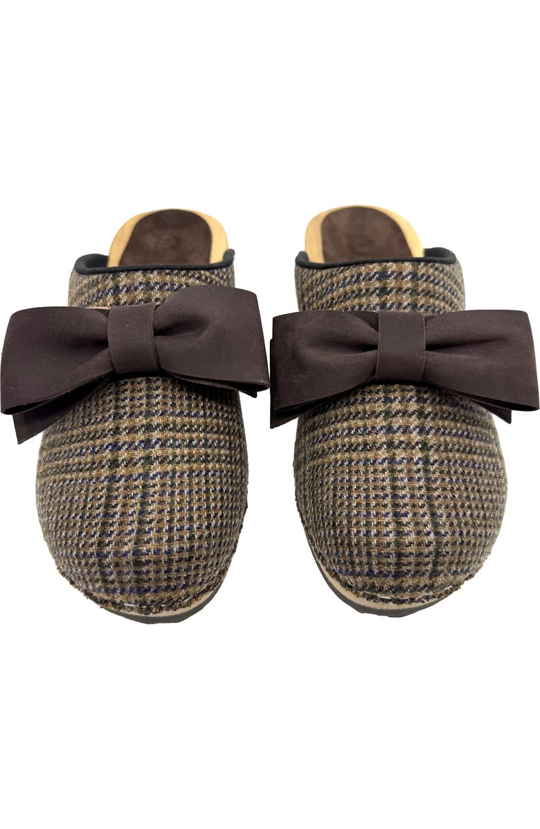 KUNSTEN Embla Bow Clog, Alternate, color, Harris Tweed