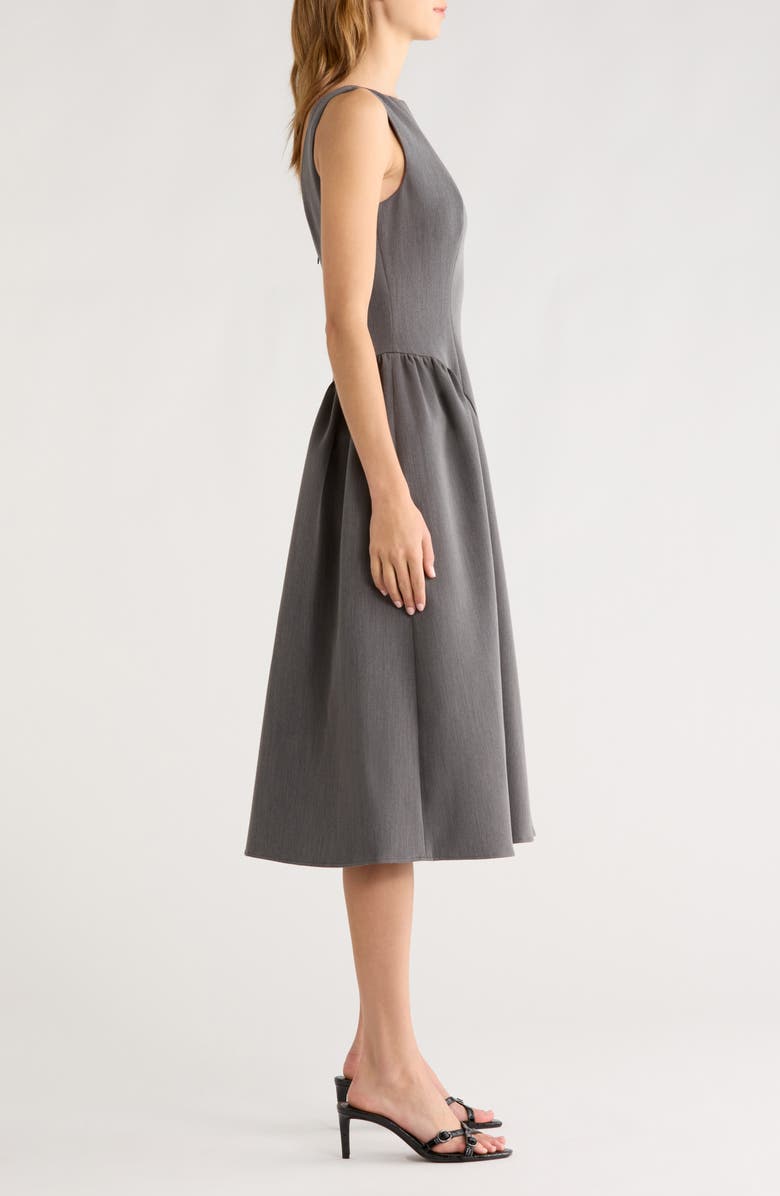 Reformation Anelis Sleeveless Fit & Flare Dress, Alternate, color, Grey